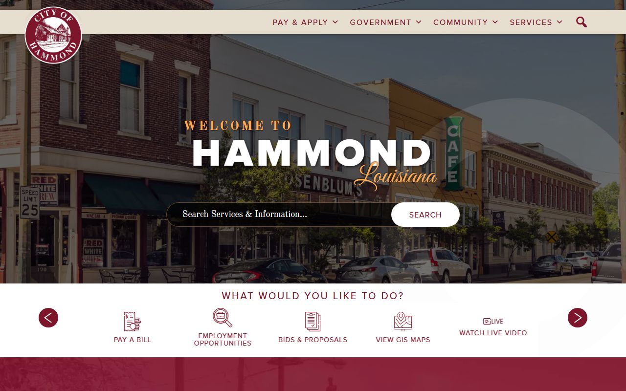 City of Hammond official website