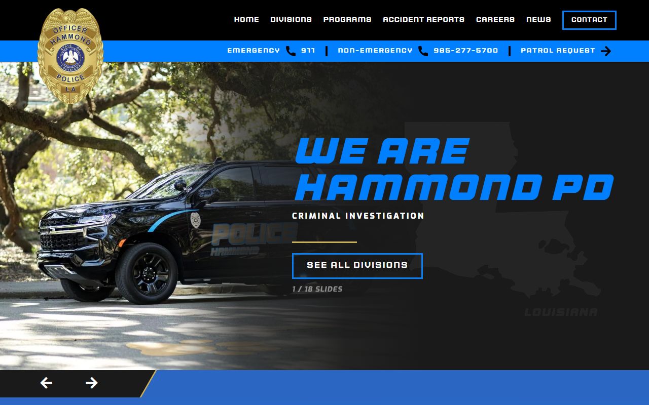 Hammond Police Department alternate reference view