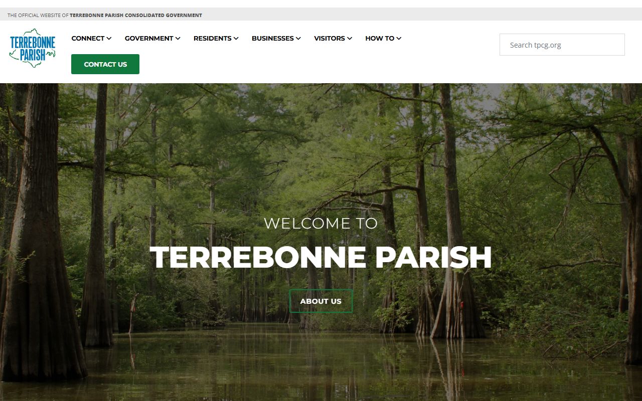 Terrebonne Parish Consolidated Government website for Houma background check records