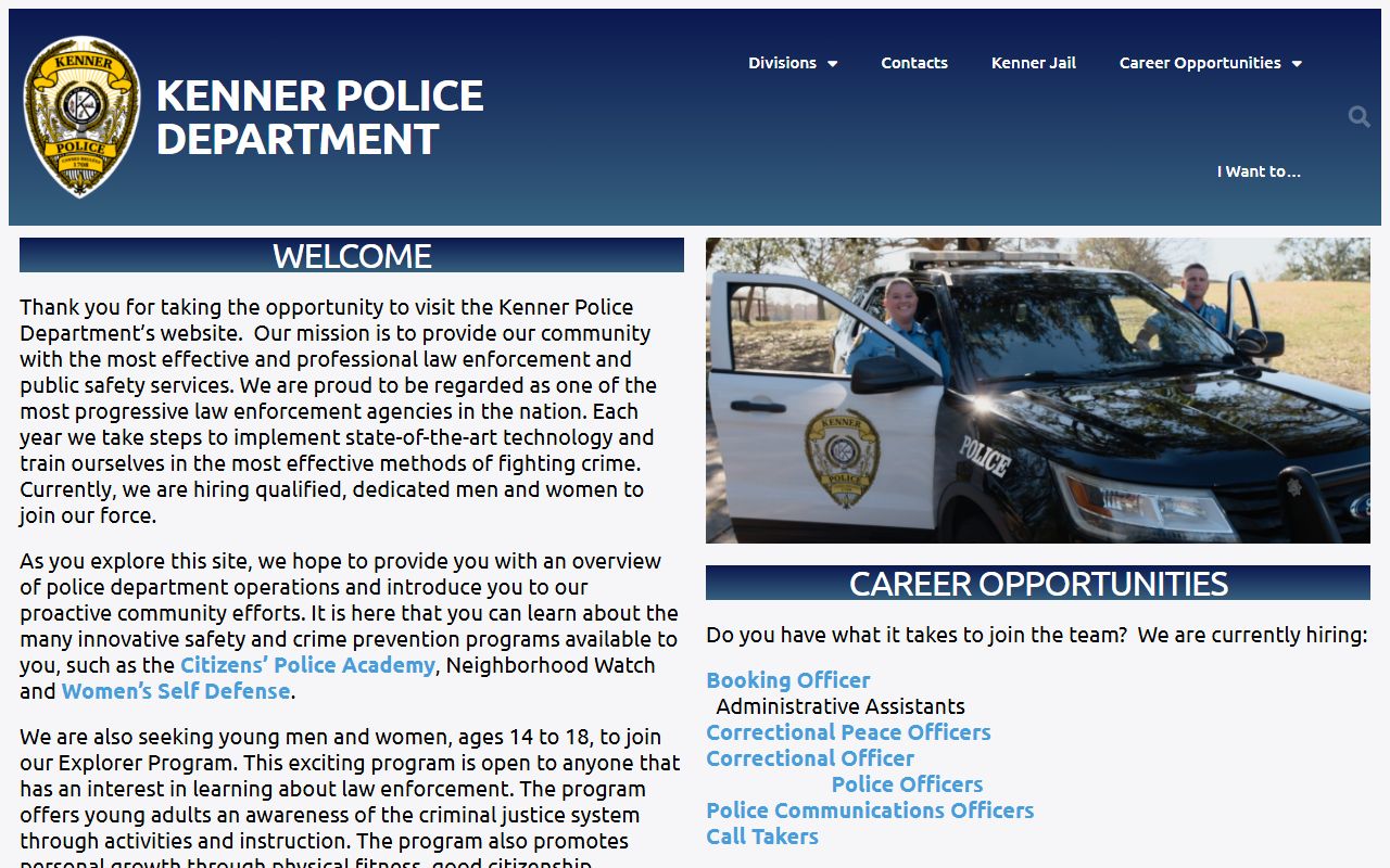 Kenner Police Department alternate reference view