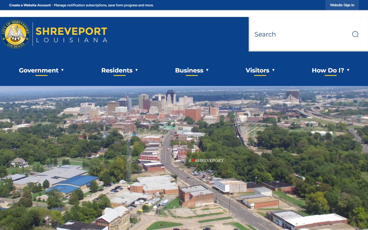 City of Shreveport official website