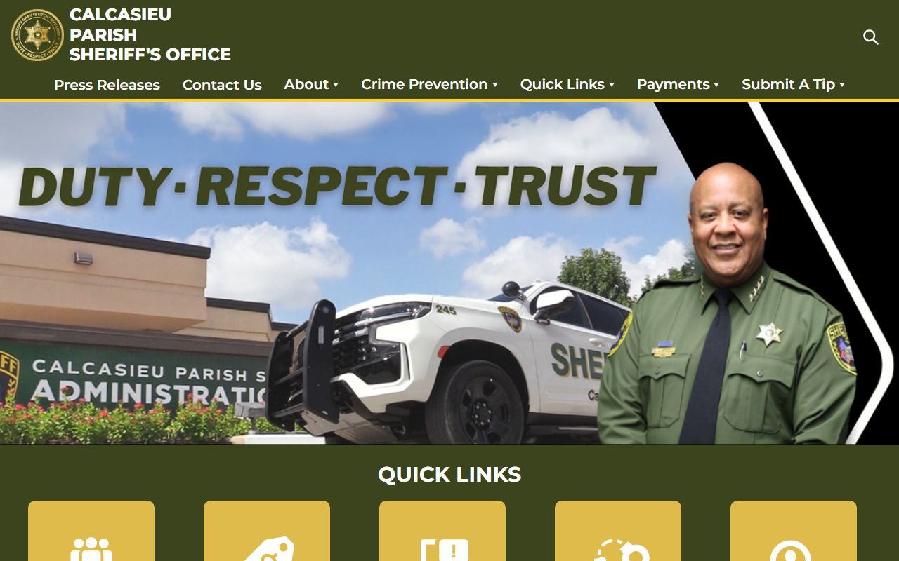 Calcasieu Parish Sheriff's Office website