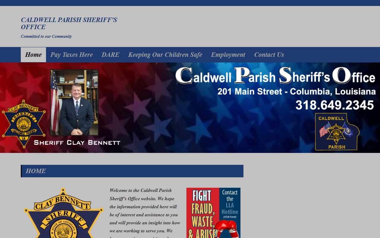 Caldwell Parish Sheriff's Office website