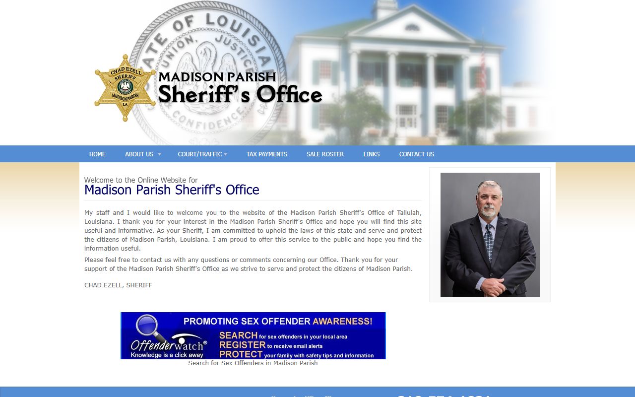 Madison Parish Sheriff's Office background check records