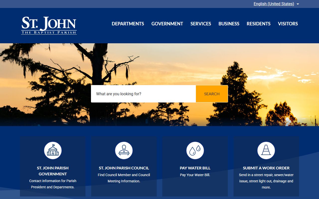 St. John the Baptist Parish government portal for background check records