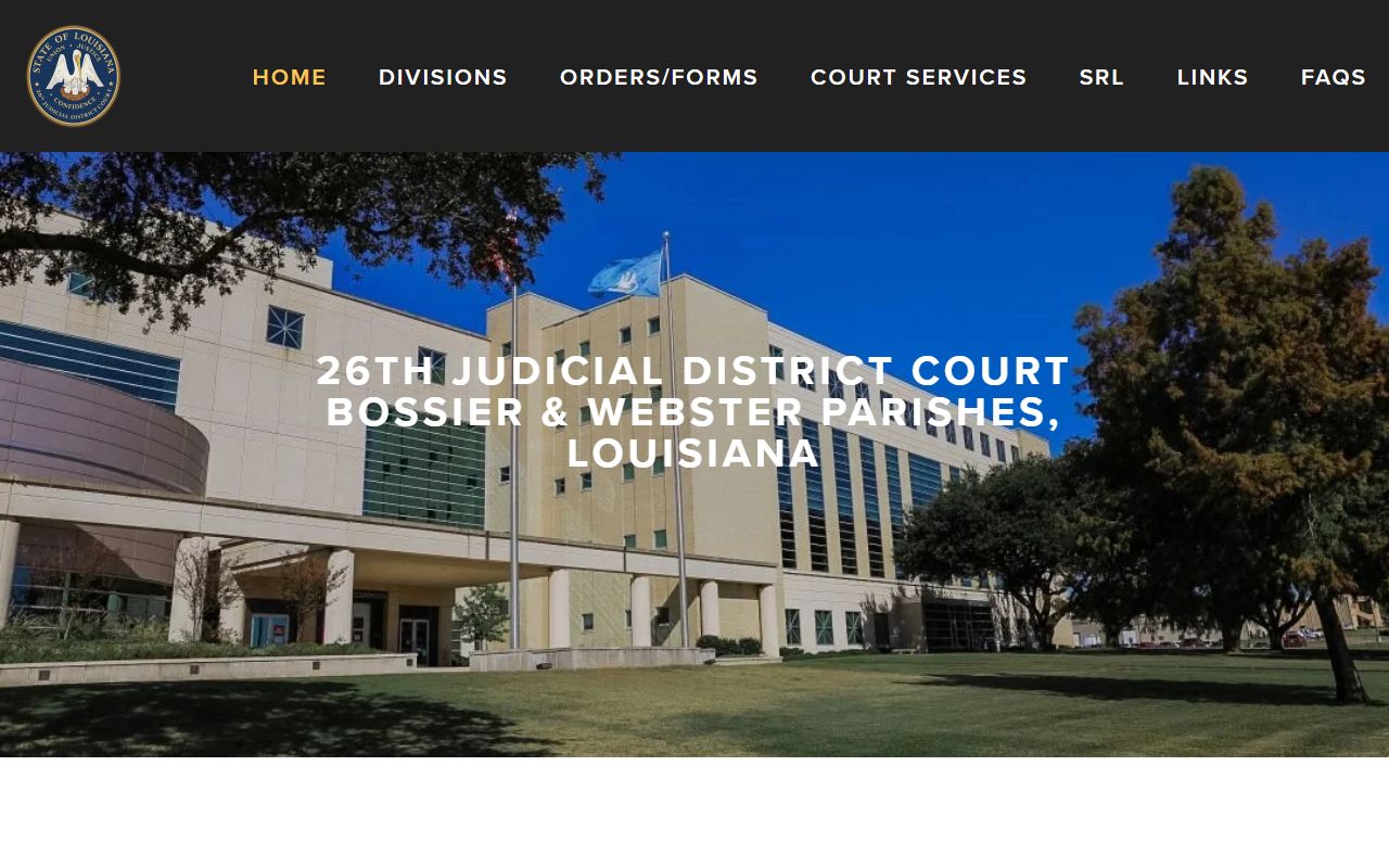 26th Judicial District Court serving Webster Parish background check records