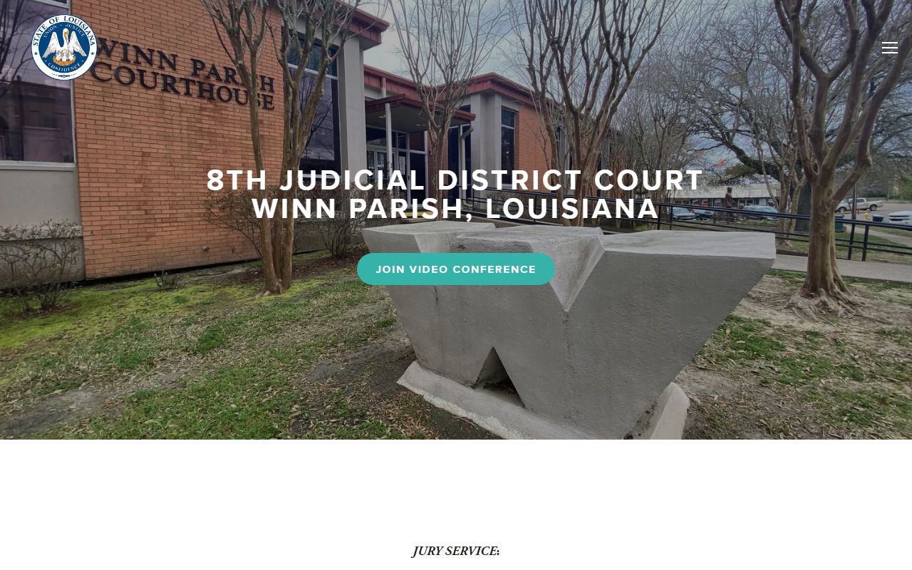 Winn Parish 8th Judicial District Court website